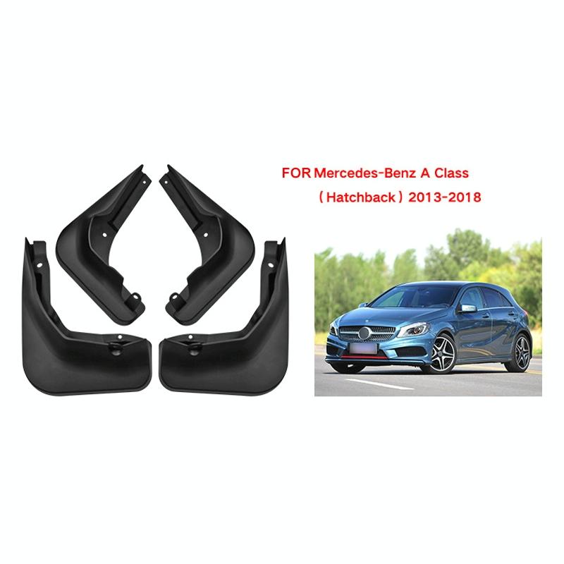 For Mercedes-Benz A-Class Hatchback 2013-2018 4Pcs / Set Car Auto Soft Plastic Splash Flaps Fender Guard 3