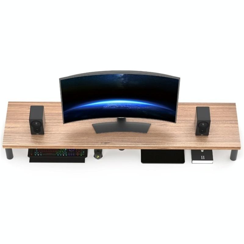 Aluminum Alloy Desktop Monitor Stand with Wooden Plate Riser 6