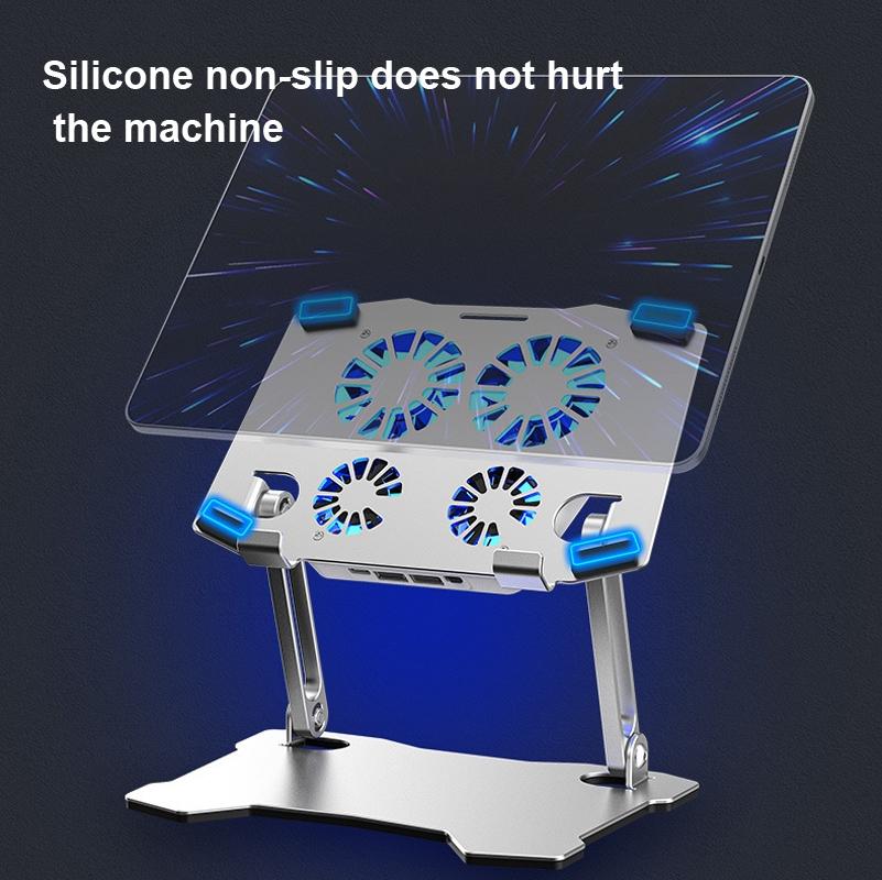 Aluminum Laptop Cooling Stand with 4 Fans 7