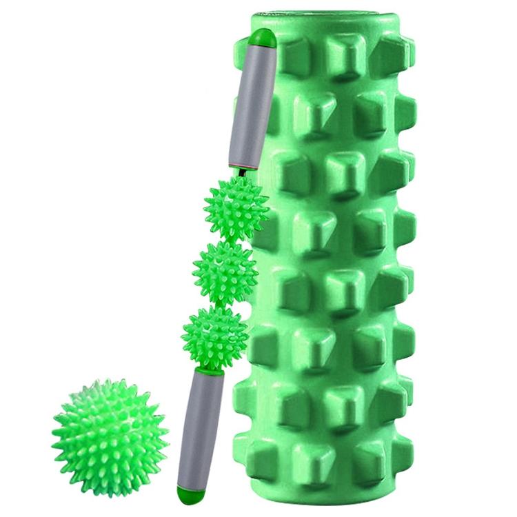 3-In-1 Eva Foam Roller Set 45Cm Length Green Wolf Tooth 3
