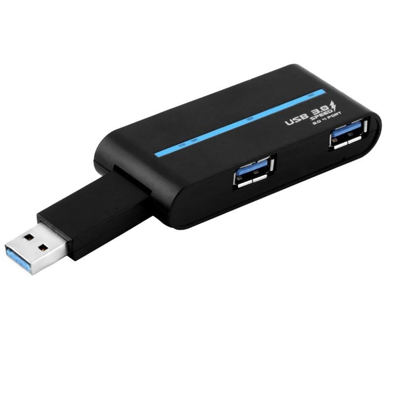 4-Port Usb Hub With 180° Rotation Black 3