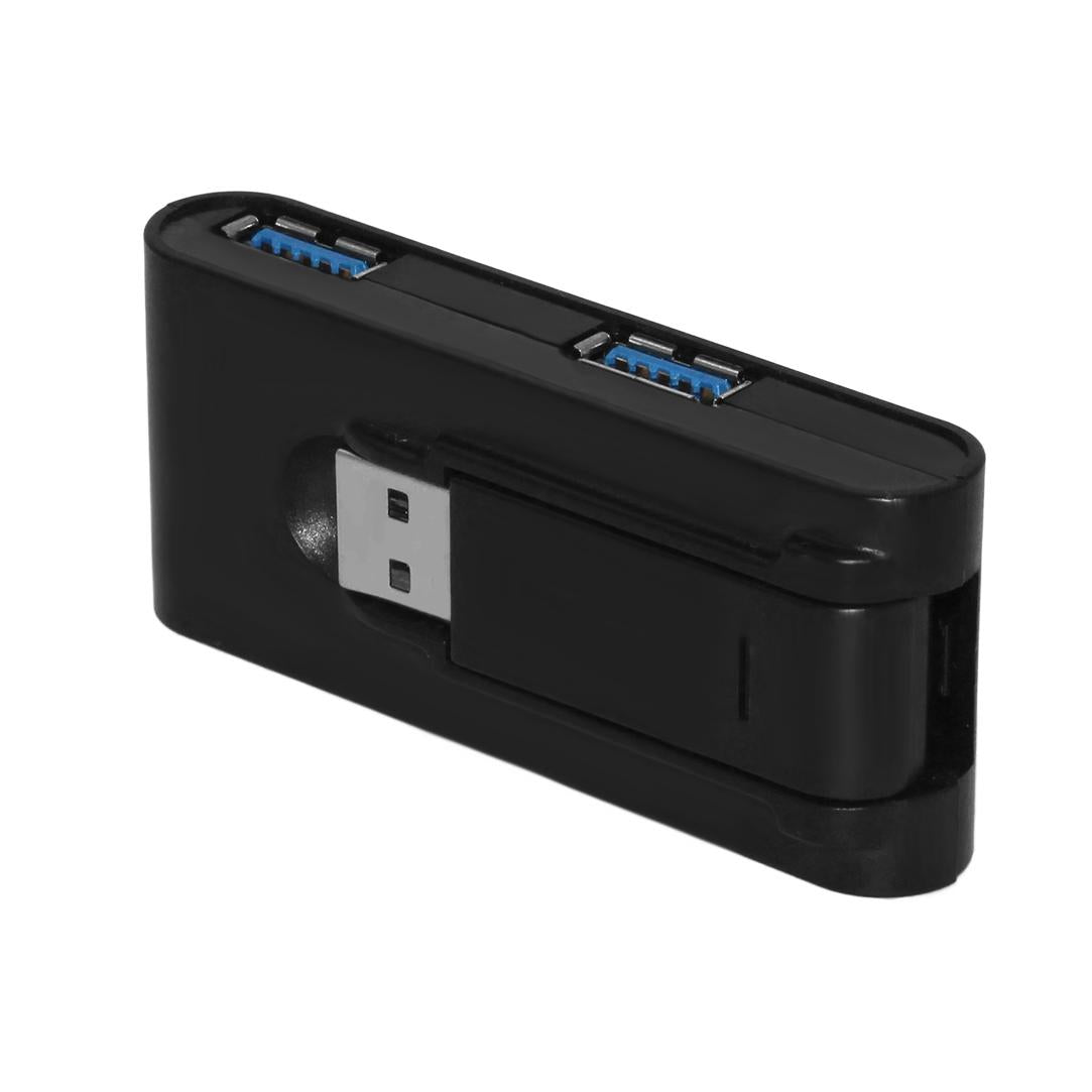 4-Port Usb Hub With 180° Rotation Black 4