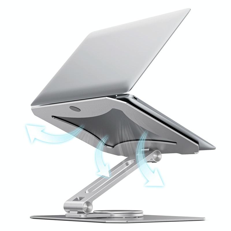 360 Degree Rotating Aluminum Laptop Stand - Heat Dissipation 7
