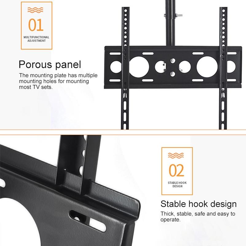 Adjustable Single Screen Tv Wall / Ceiling Mount - 32-65 Inch 0.5-2m Range 5