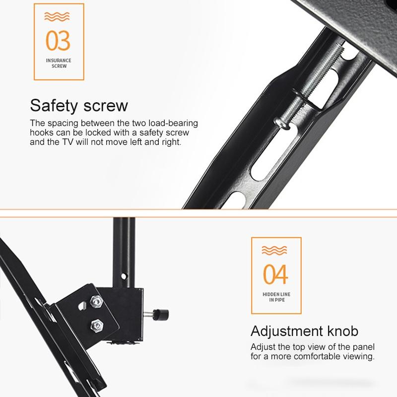 Adjustable Single Screen Tv Wall / Ceiling Mount - 32-65 Inch 0.5-2m Range 6