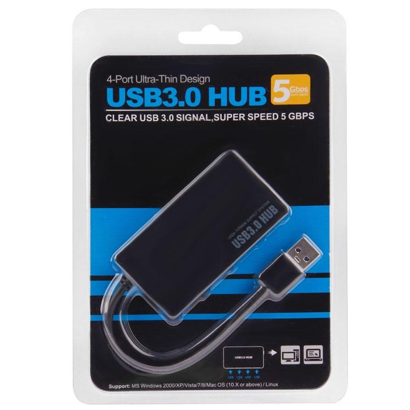 4-Port Usb 3.0 Hub Portable High-Speed Led Hot-Swap 5