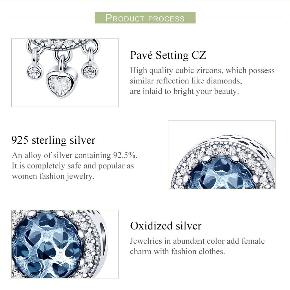 925 Sterling Silver Blue Beaded Bracelet Kit Pure Accessories 5