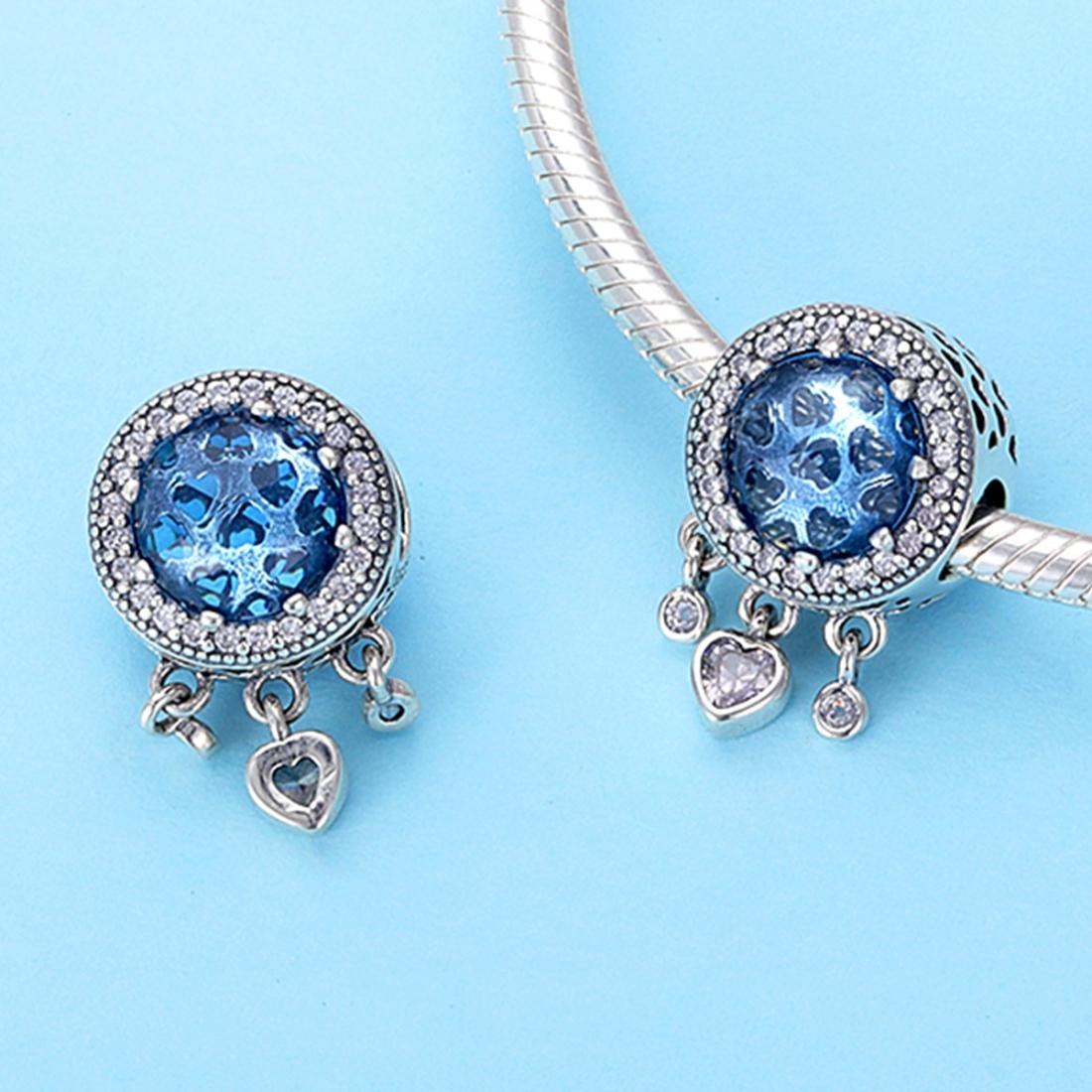 925 Sterling Silver Blue Beaded Bracelet Kit Pure Accessories 7