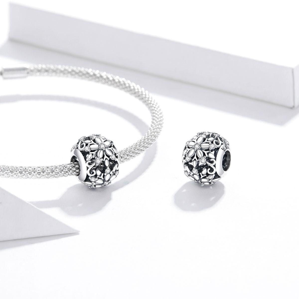 925 Sterling Silver Snowflake Beads For Diy Bracelets & Necklaces 7