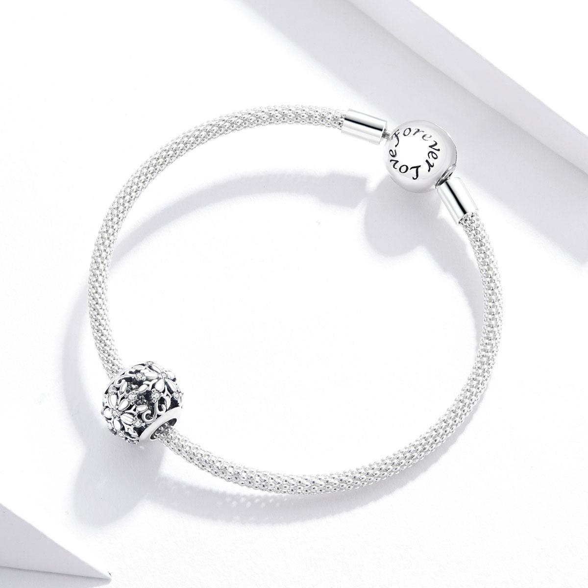 925 Sterling Silver Snowflake Beads For Diy Bracelets & Necklaces 8