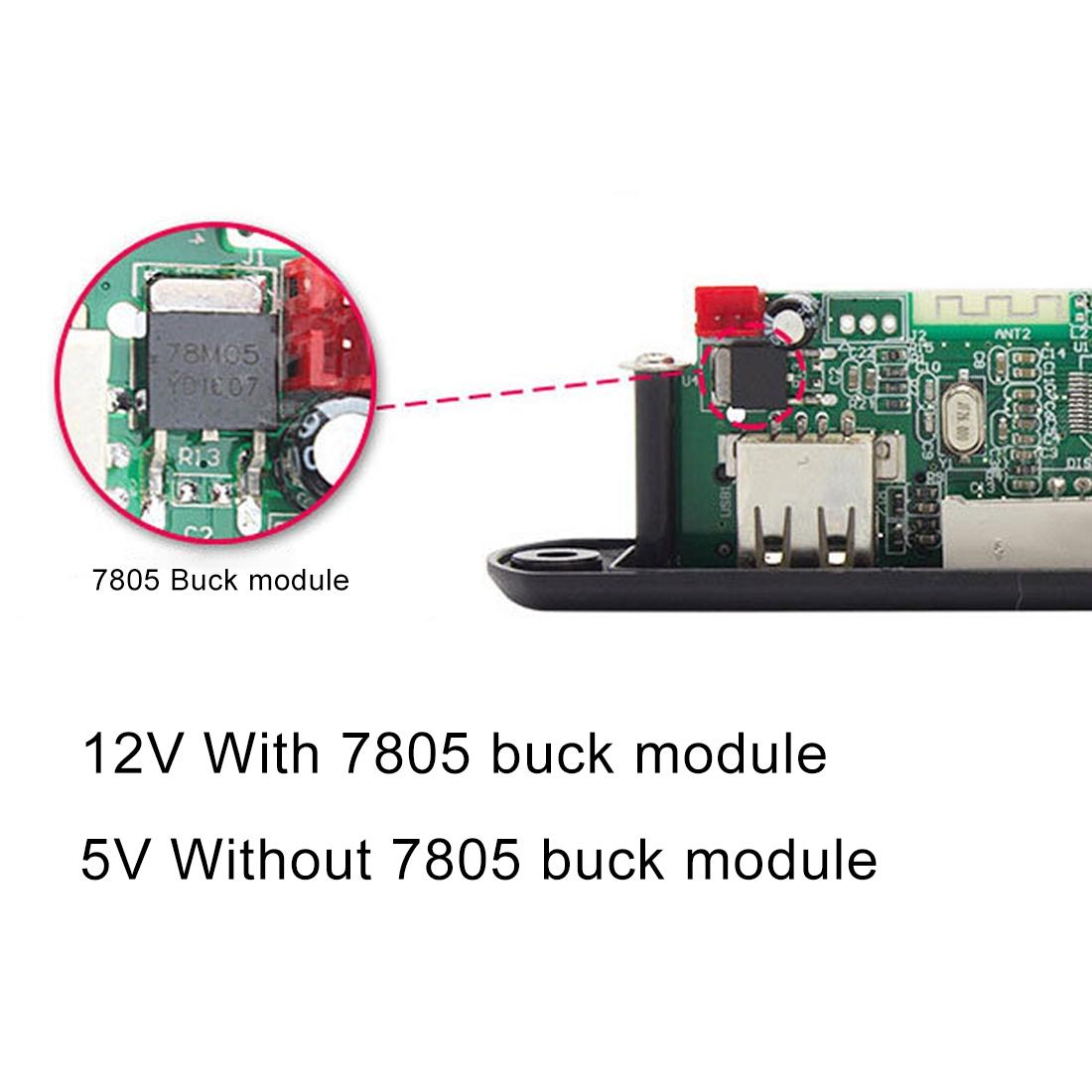 12V Car Mp3 Player Board W / Fm Radio Bluetooth Recording - Usb Tf Aux 5