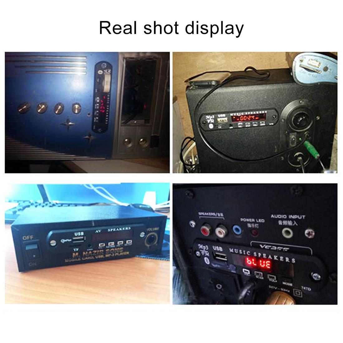 12V Car Mp3 Player Board W / Fm Radio Bluetooth Recording - Usb Tf Aux 8