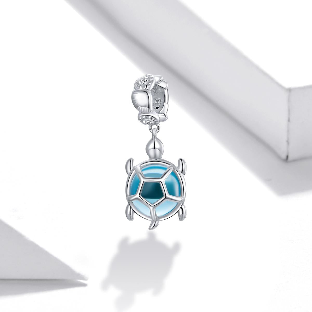 925 Sterling Silver Blue Turtle Pendant For Diy Bracelets & Necklaces 3