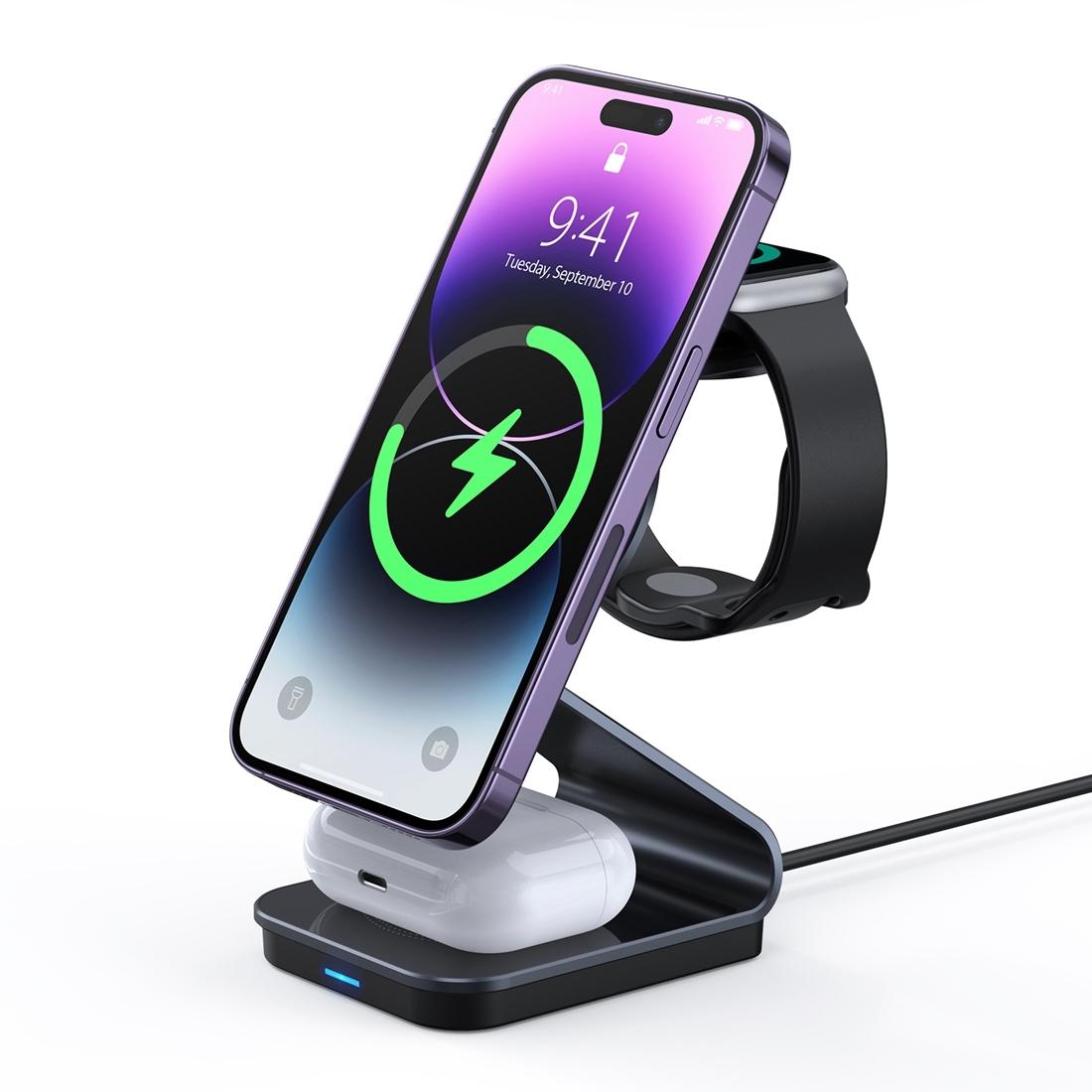 15W 3 In 1 Transparent Magnetic Wireless Charger 3