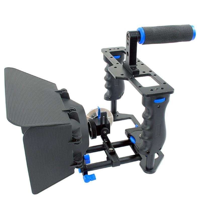 Large Handle Camera Cage & Matte Box Kit For Dslr / Video Camera 4