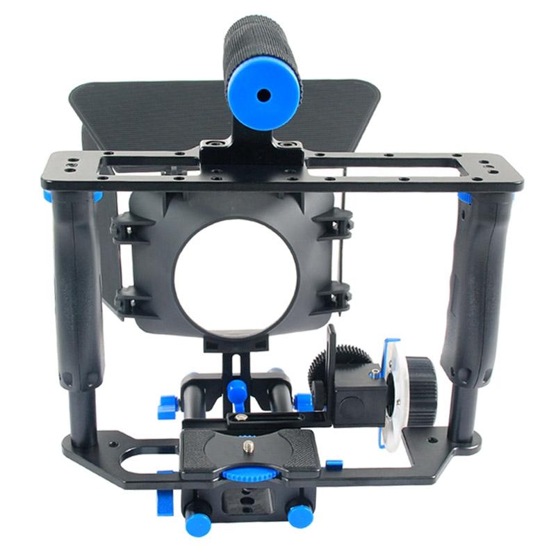 Large Handle Camera Cage & Matte Box Kit For Dslr / Video Camera 5