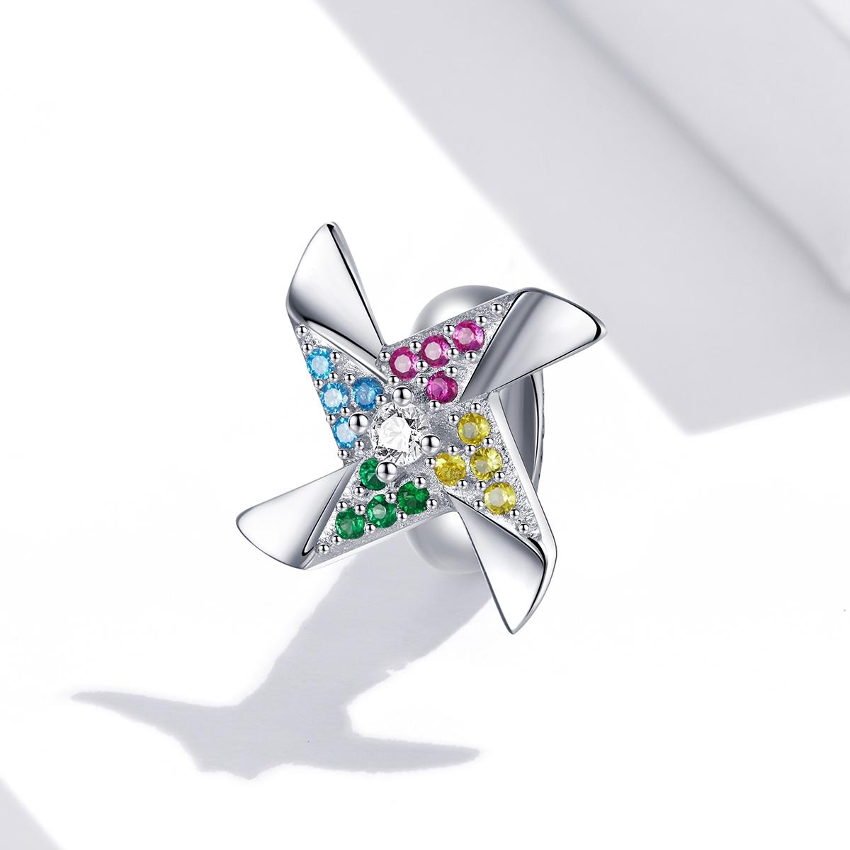 925 Sterling Silver Colorful Windmill Beads For Diy Bracelets & Necklaces 3