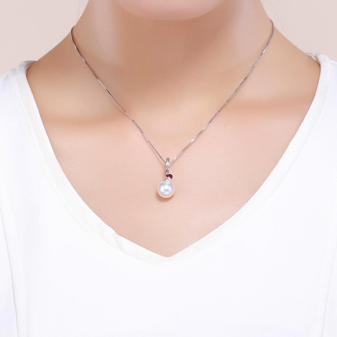 925 Sterling Silver Pearl Heart Pendant For Diy Bracelets & Necklaces 9