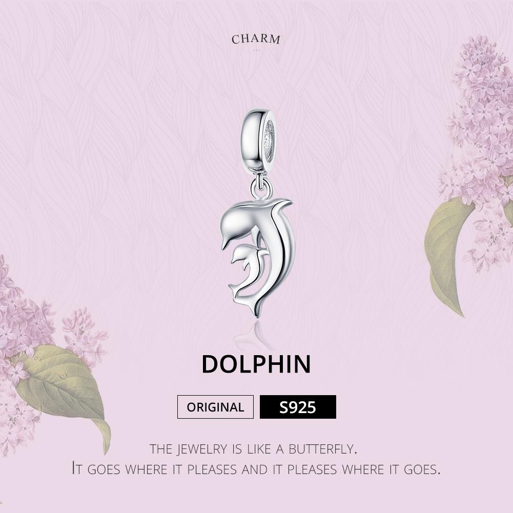 925 Sterling Silver Dolphin Pendant For Bracelet Or Necklace 4