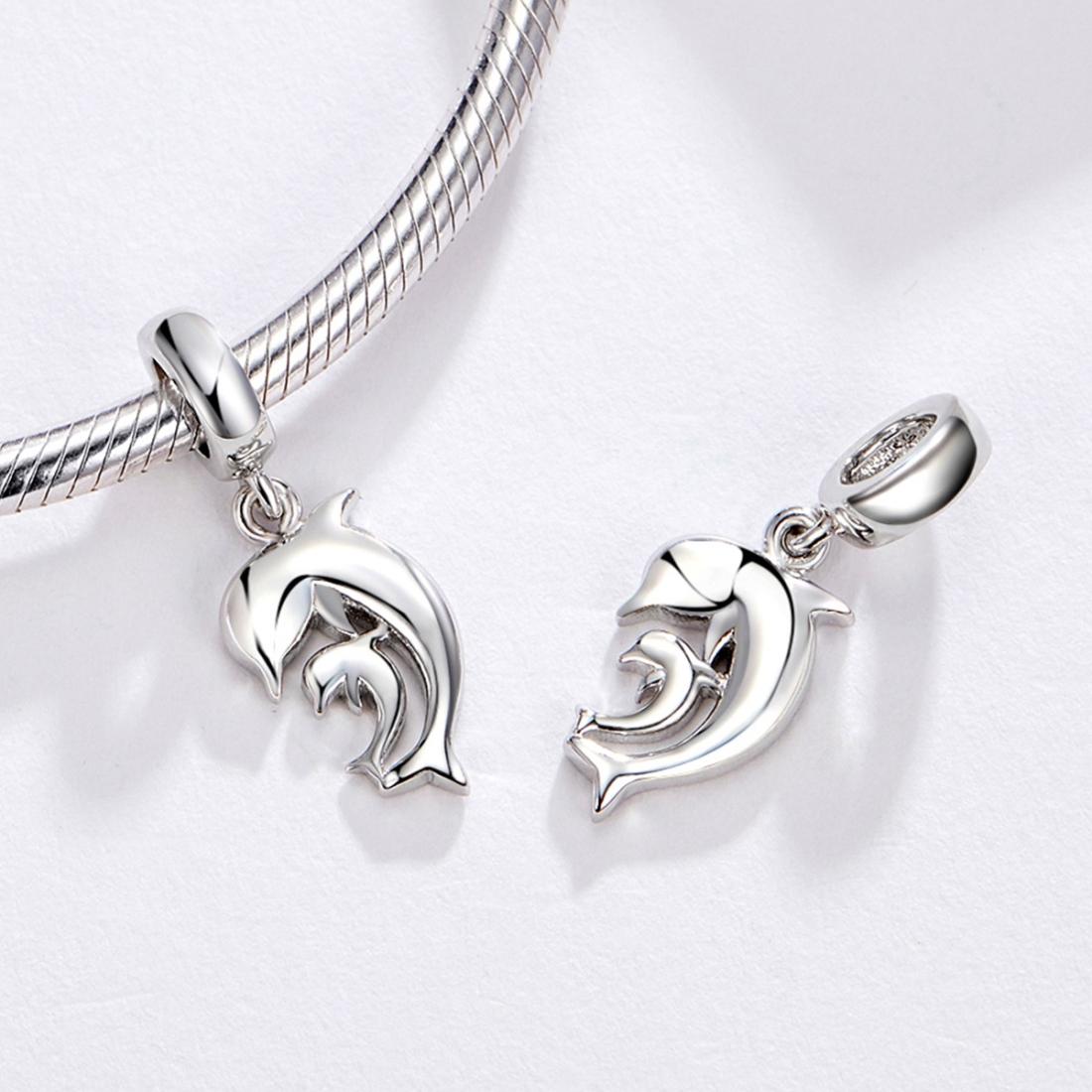 925 Sterling Silver Dolphin Pendant For Bracelet Or Necklace 6