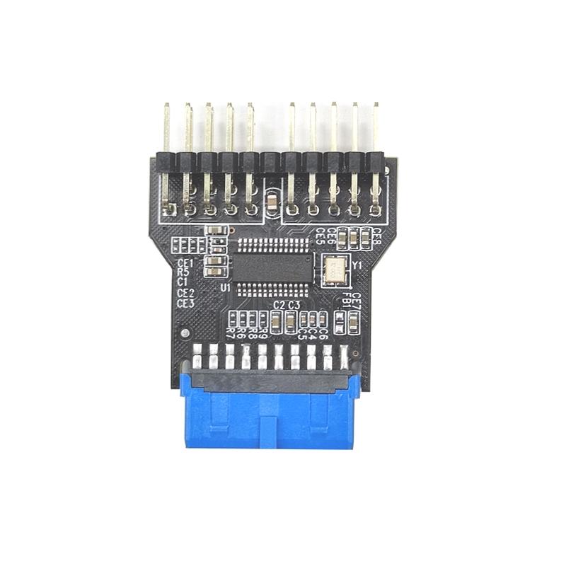Usb3.0 19Pin To Dual 9Pin Header Board 1 To 2 Male Usb 2.0 Hub 3