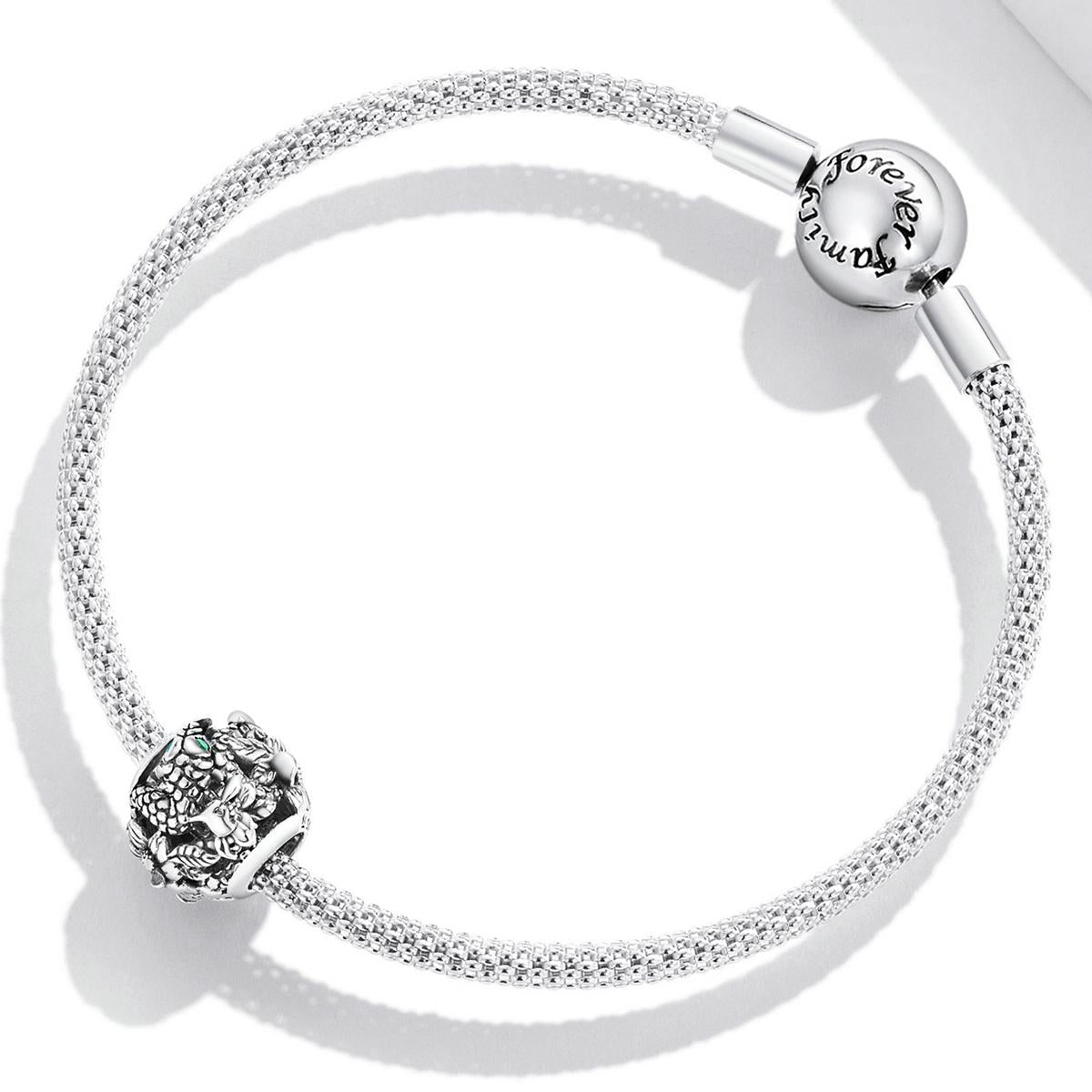 925 Sterling Silver Retro Snake Bead Bracelet / Necklace Accessory Set 7