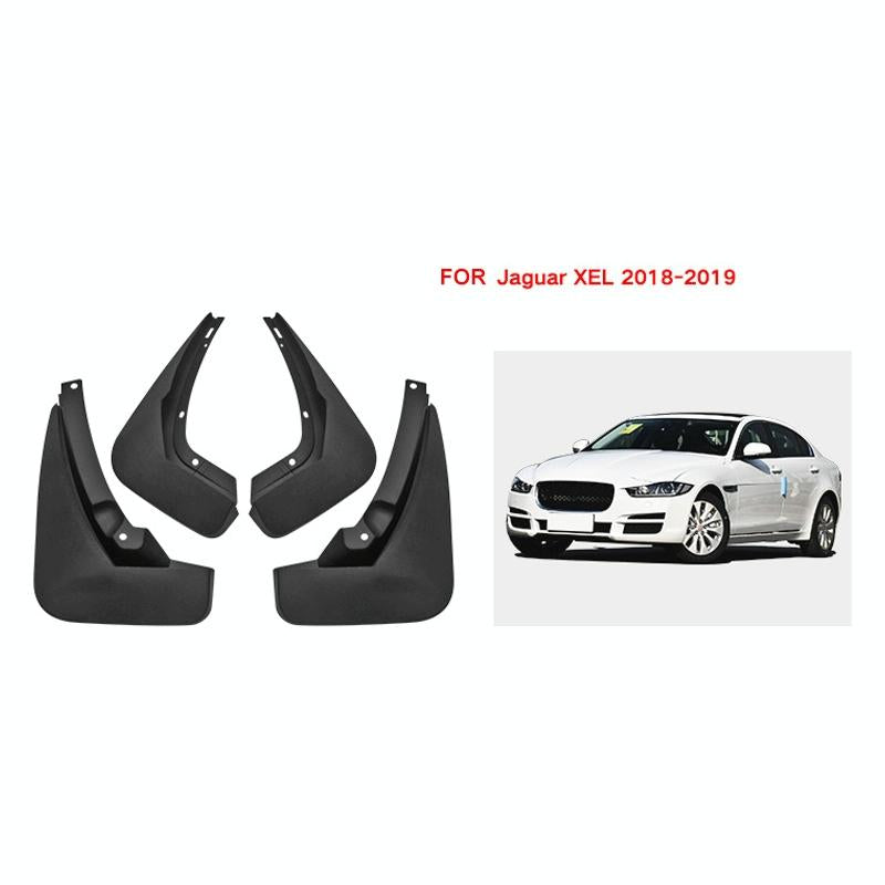 For Jaguar Xel 2018-2019 4Pcs / Set Car Auto Soft Plastic Splash Flaps Fender Guard 3