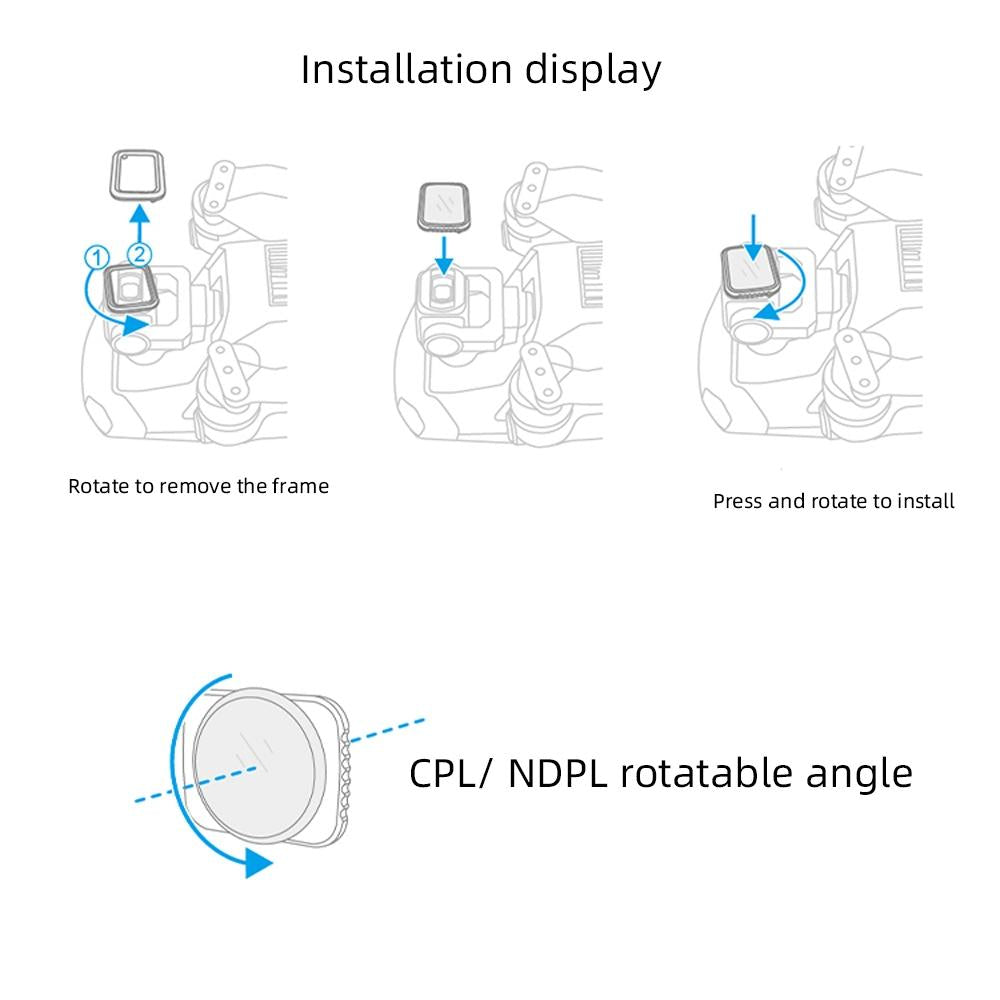 Uv Lens Filter for Dji Mavic Air 2 Drone 5