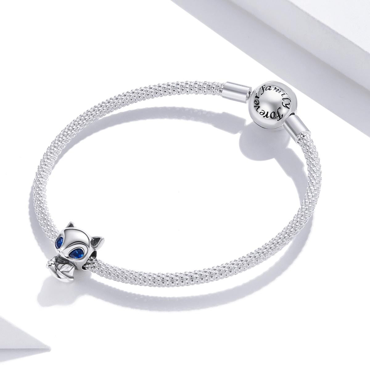 925 Sterling Silver Charming Fox Bead For Diy Bracelets & Necklaces 8