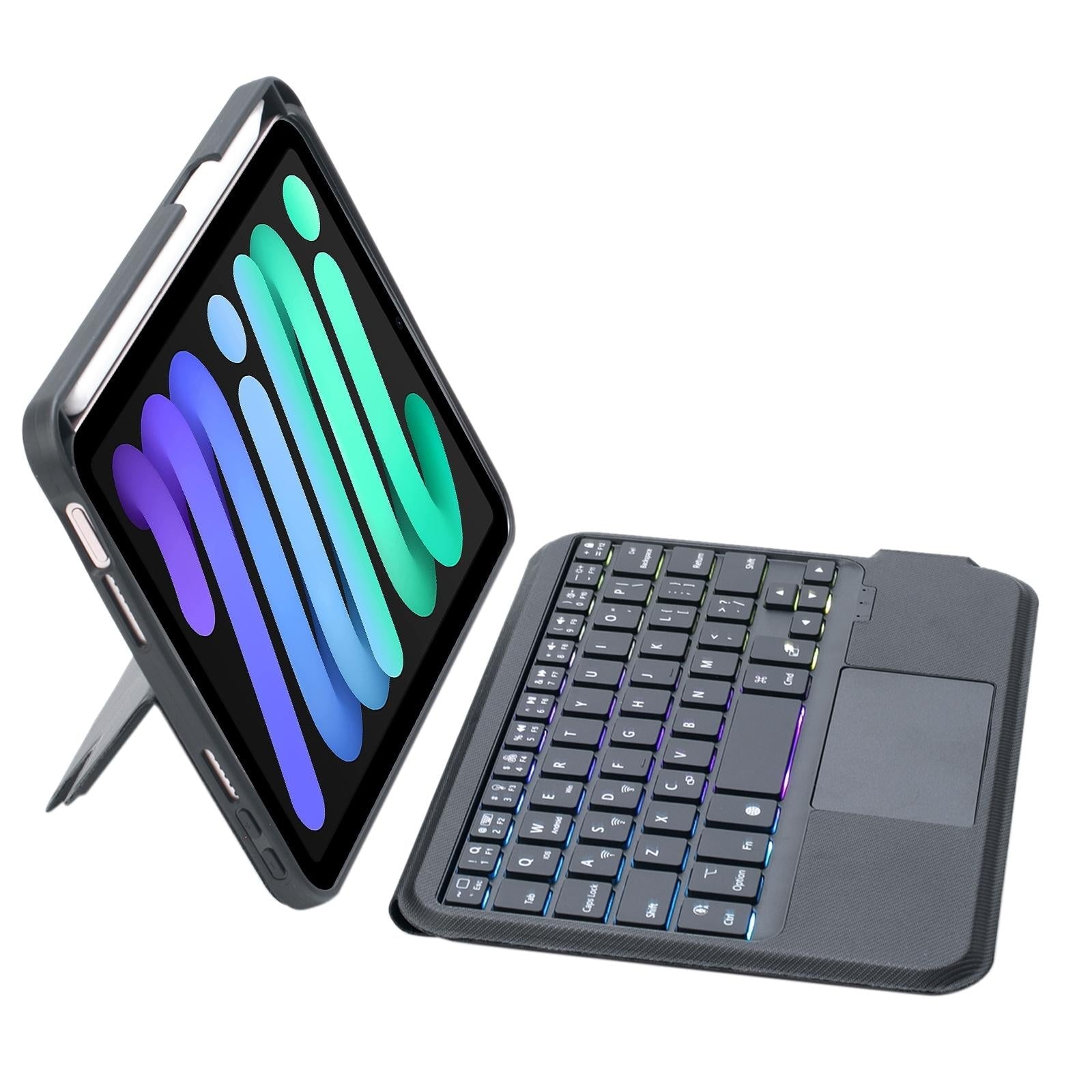 Split Type Bluetooth Keyboard Leather Case For Ipad Mini6 With Touch Backlight 3