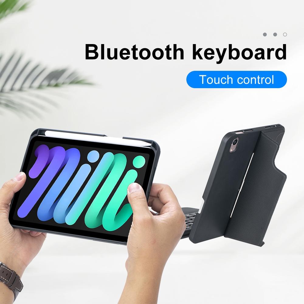Split Type Bluetooth Keyboard Leather Case For Ipad Mini6 With Touch Backlight 7
