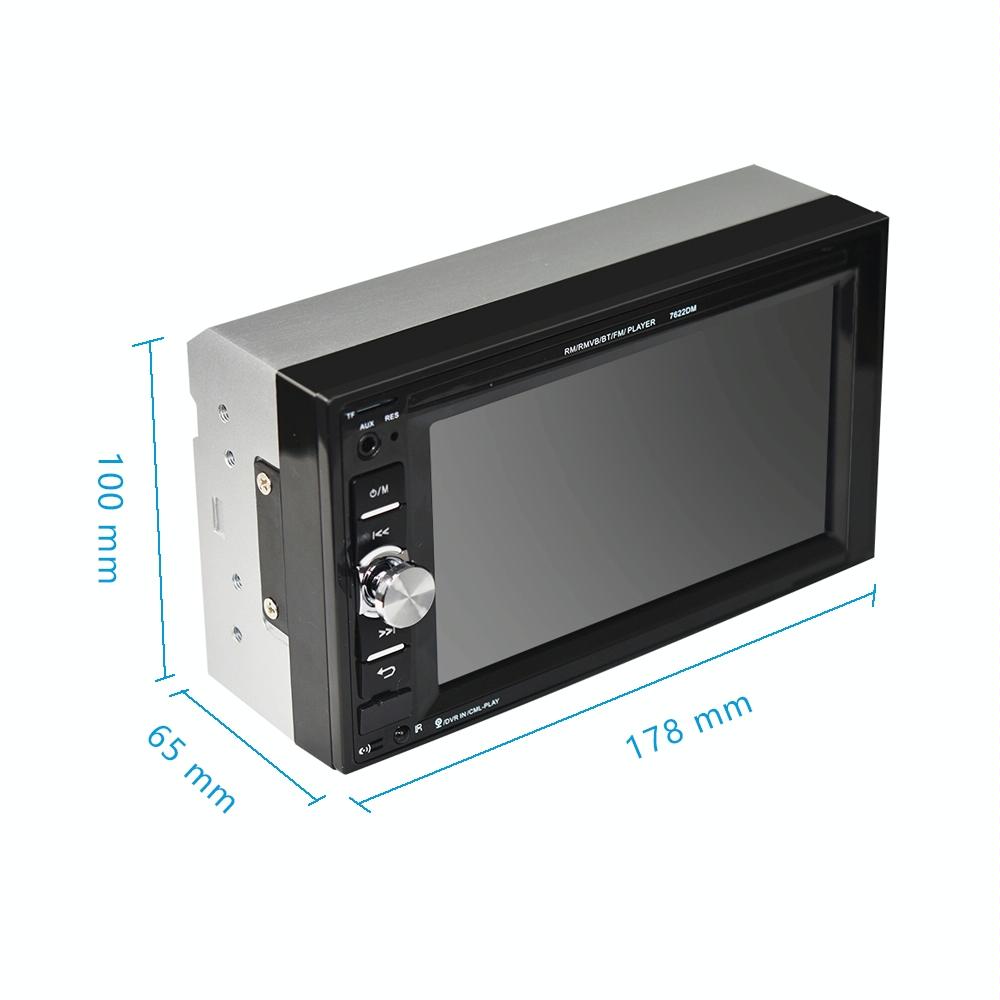 6.2 Inch Car Dual Din Hd Mp5 Player W / Bluetooth Fm Phone Link Tf Card & Remote 3
