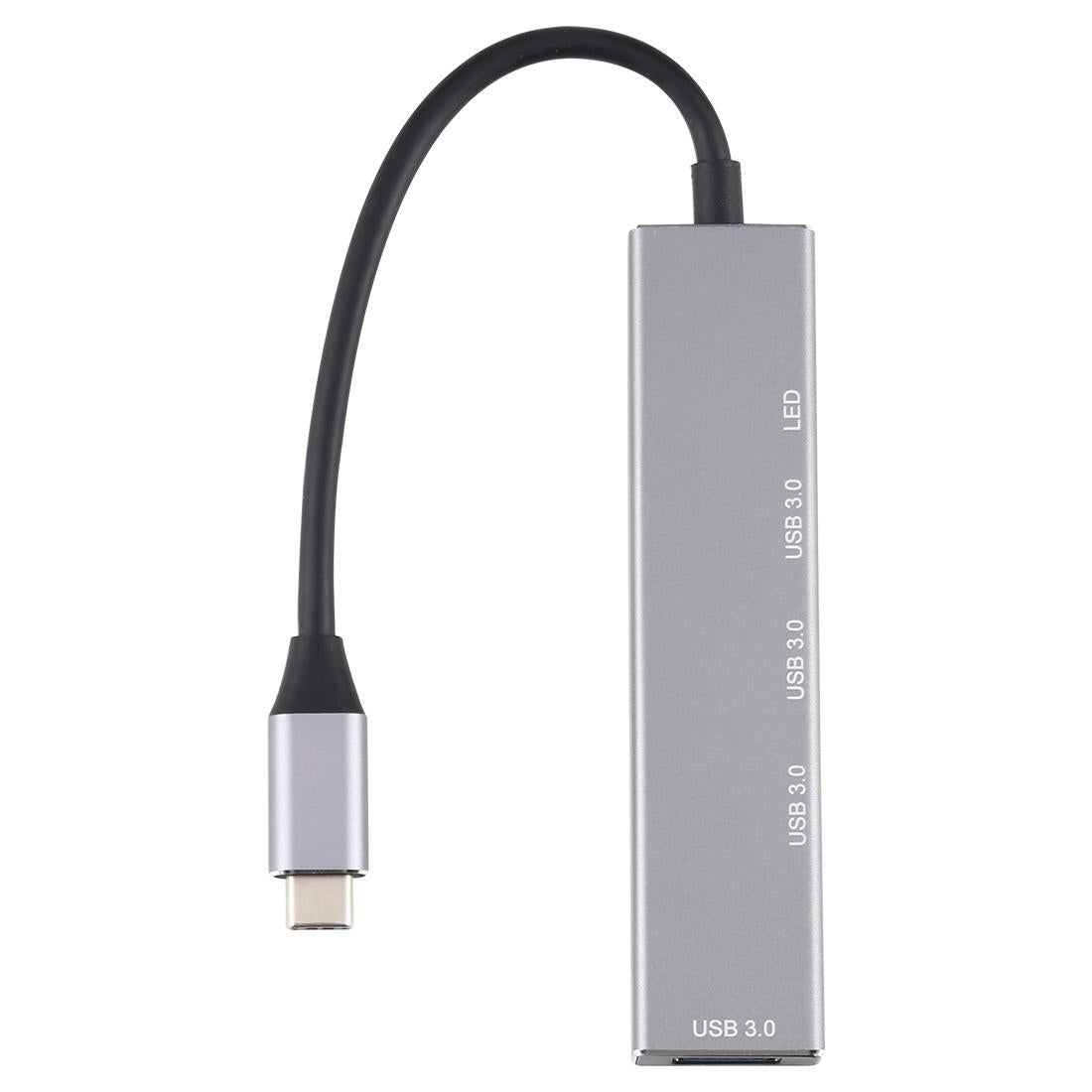 4-Port Usb-C Aluminum Alloy Hub With Led Indicator 5