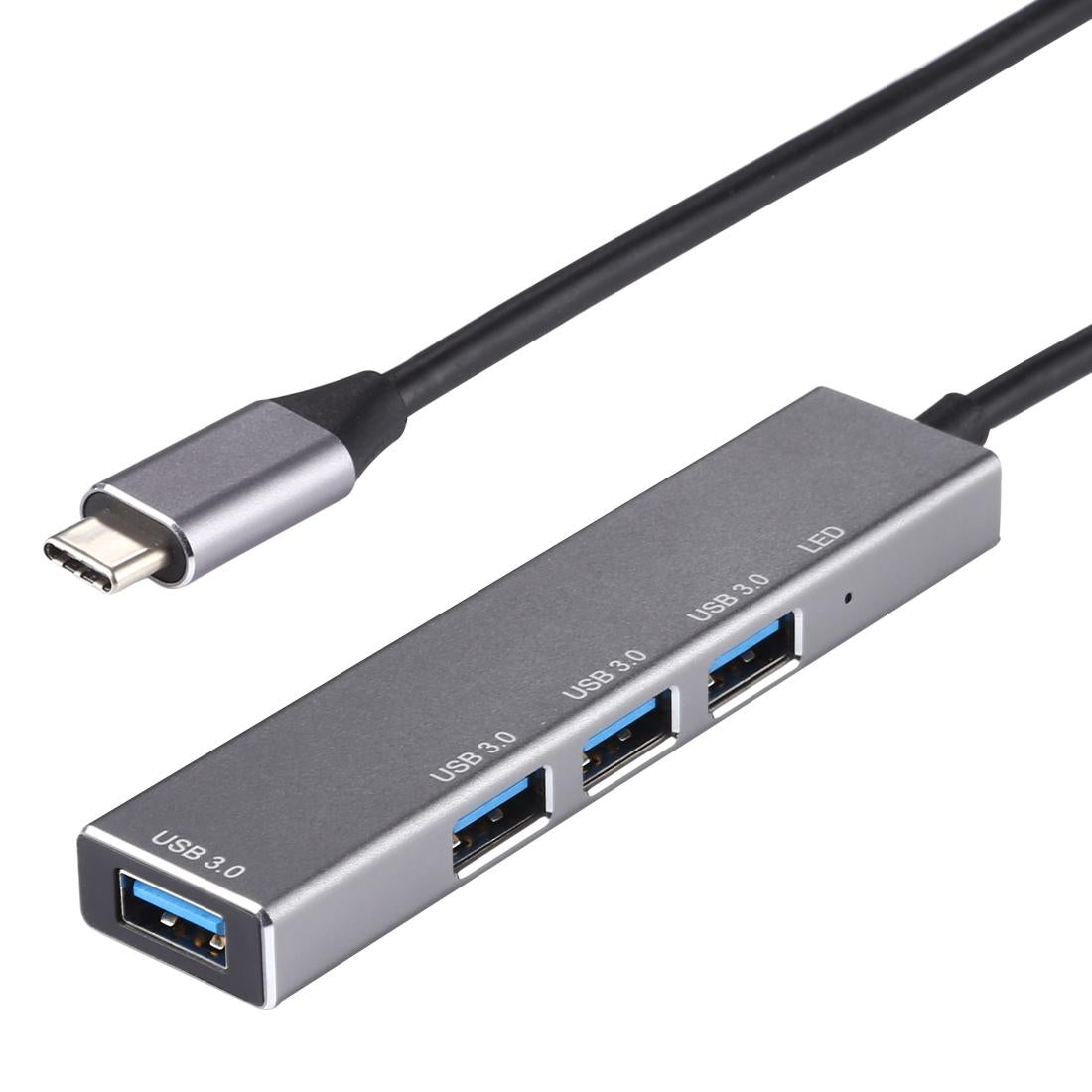 4-Port Usb-C Aluminum Alloy Hub With Led Indicator 6