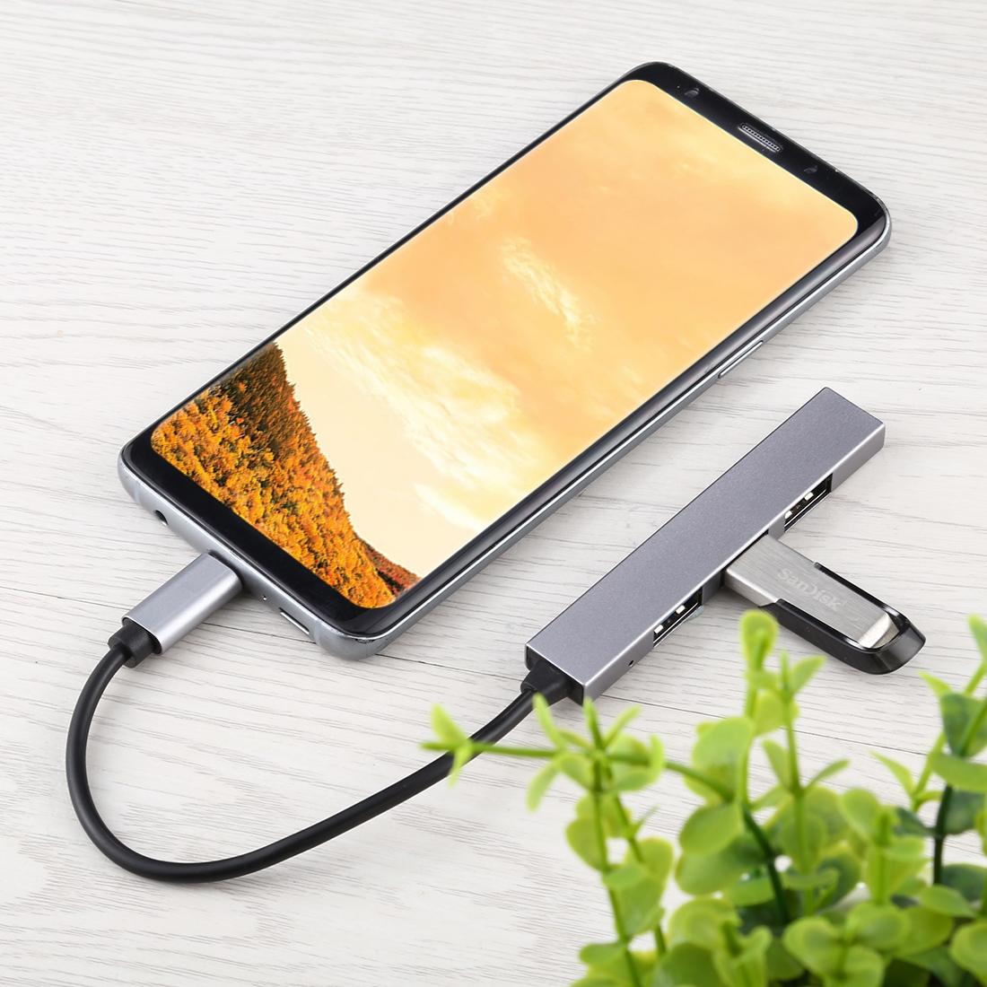 4-Port Usb-C Aluminum Alloy Hub With Led Indicator 11