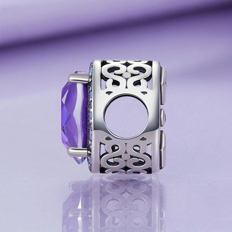 925 Sterling Silver Symphony Purple Moonlight Gemstone Diy Bracelet 5