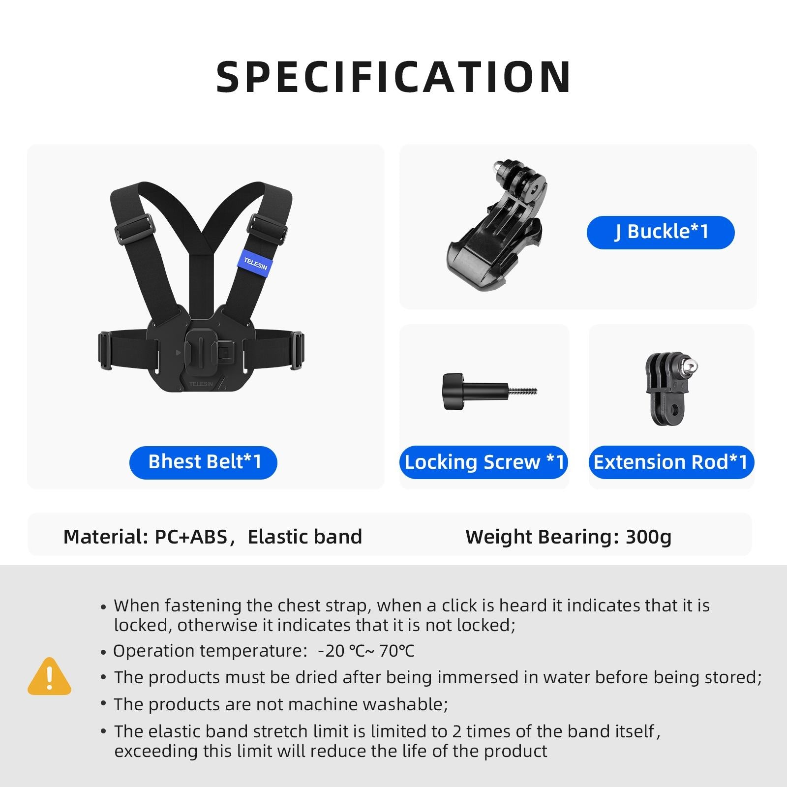 Action Camera Chest Strap Mount Belt 4