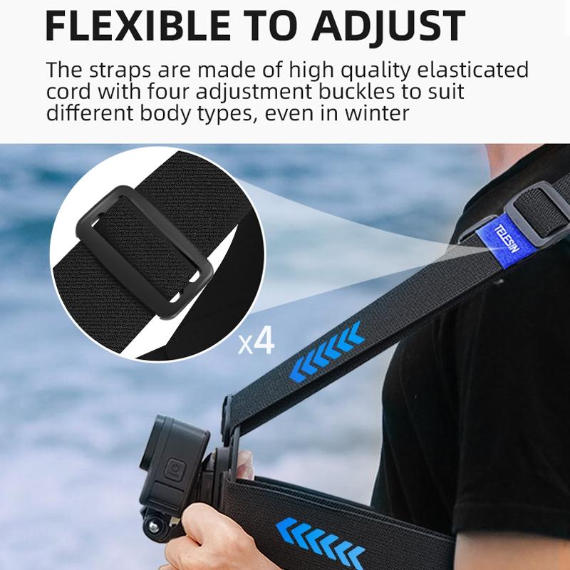 Action Camera Chest Strap Mount Belt 7