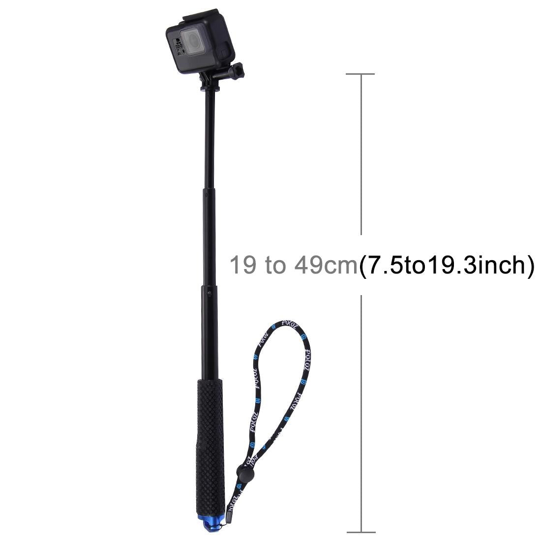 Extendable Monopod for Gopro and Other Action Cameras - 19-49cm 6