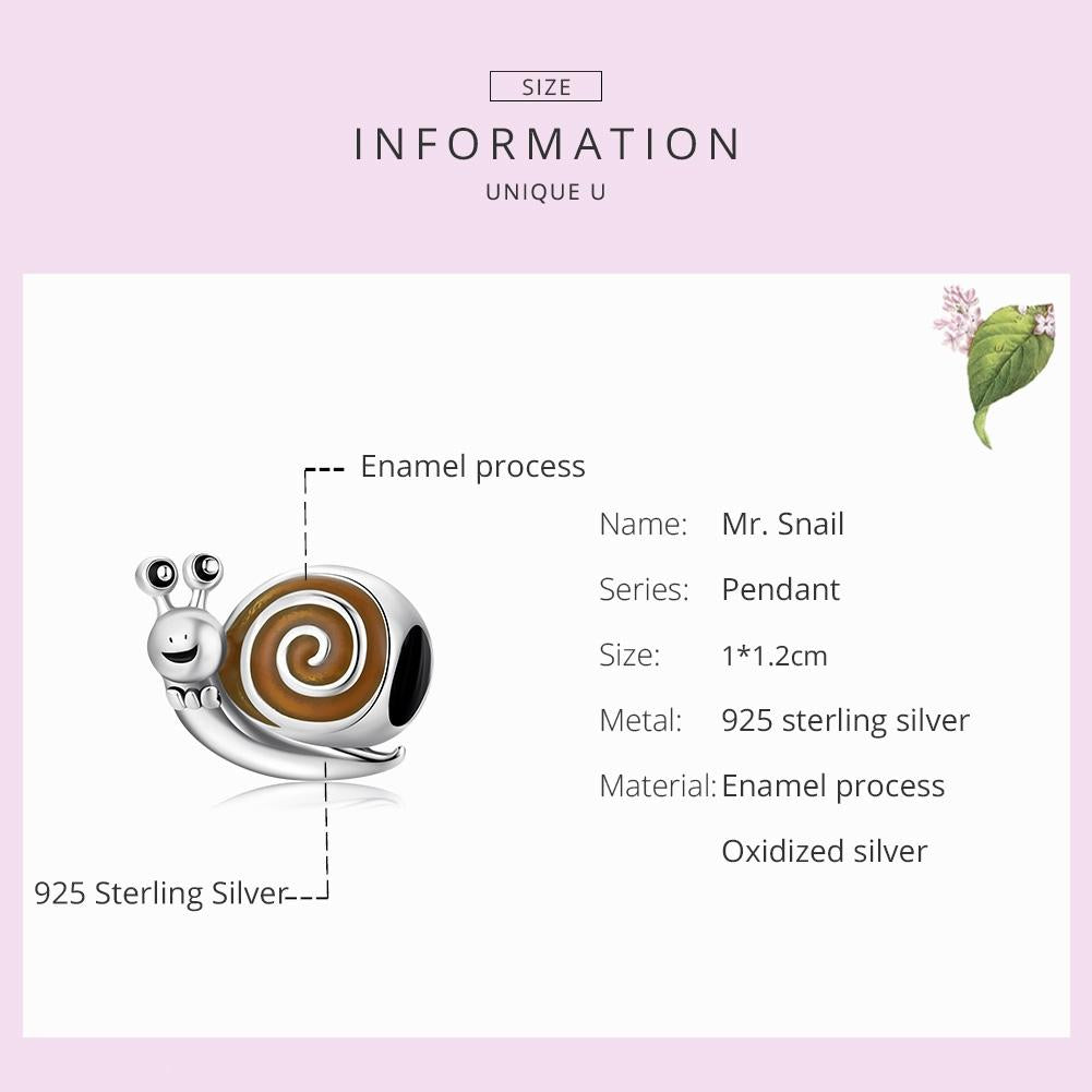 925 Sterling Silver Snail Bead Bracelet / Necklace Accessory 4