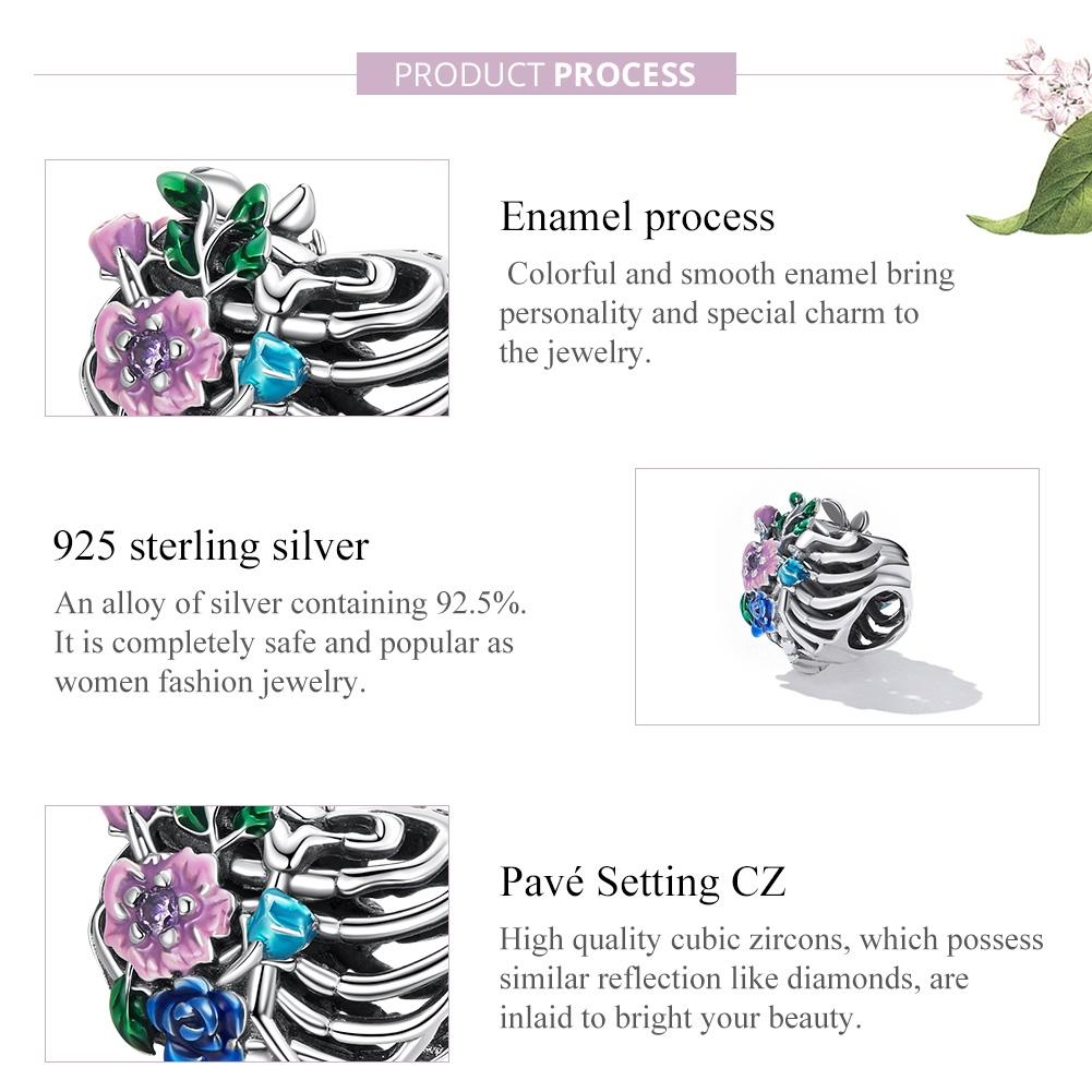 925 Sterling Silver Flower Bead Bracelet & Necklace Set 5