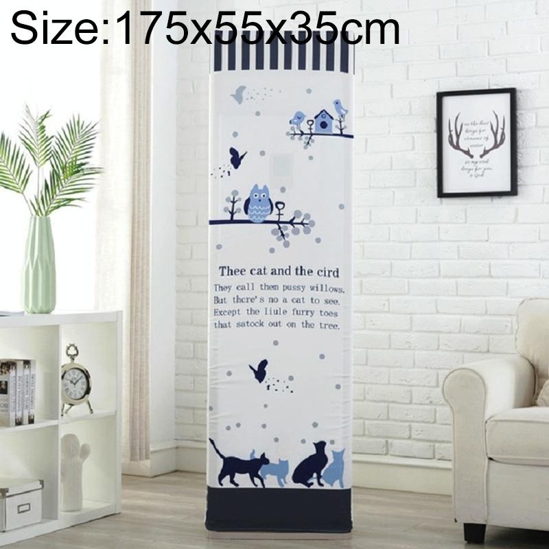 Cat and Bird Fabric Dust Cover for Vertical Cabinet Ac - 175x55x35cm - All-inclusive 3