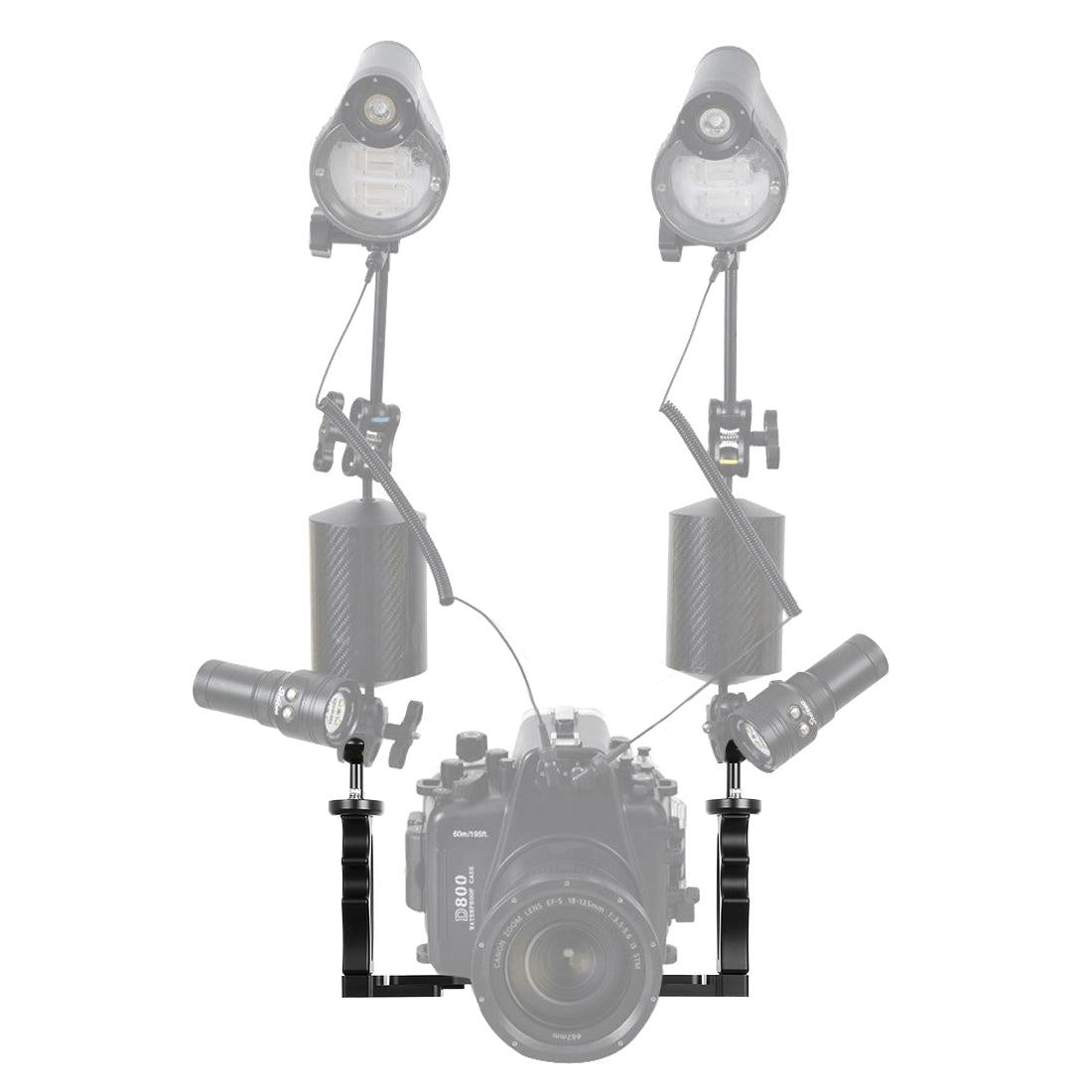 Adjustable Dual Handheld Lamp Arm for Action Cameras 5