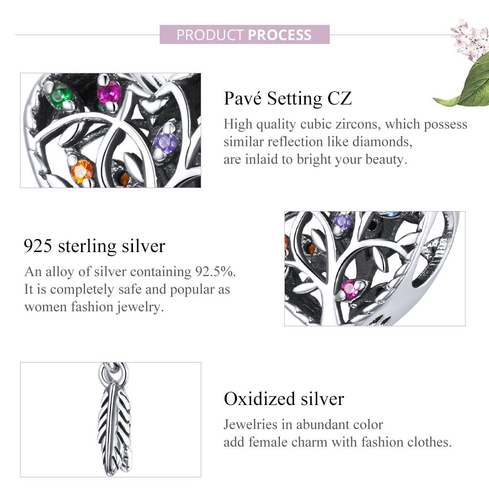 925 Sterling Silver Tree Of Life Beads For Diy Bracelets & Necklaces 6