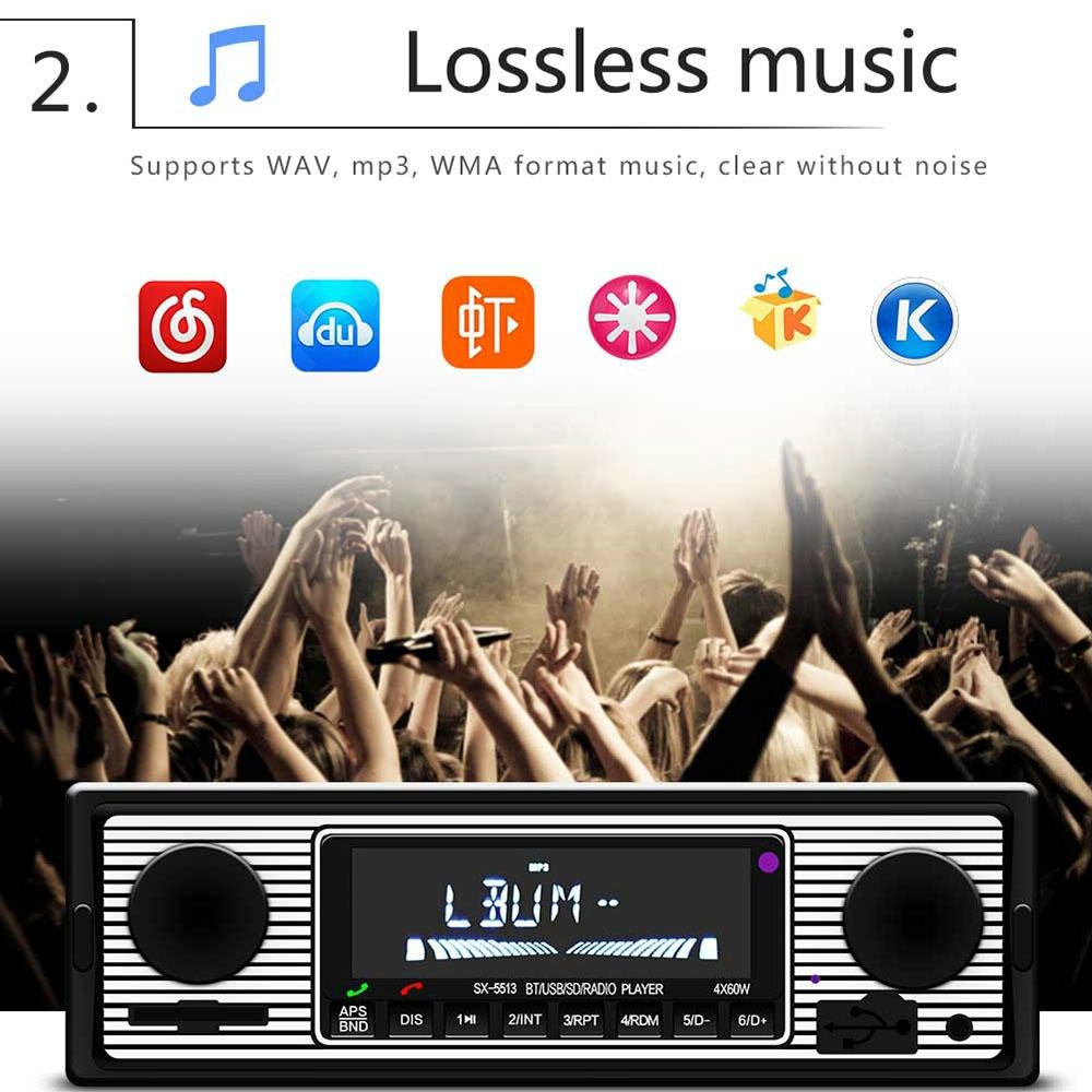 12V Car Mp3 Player With Bluetooth Fm Tf U Disk - Sx-5513 8