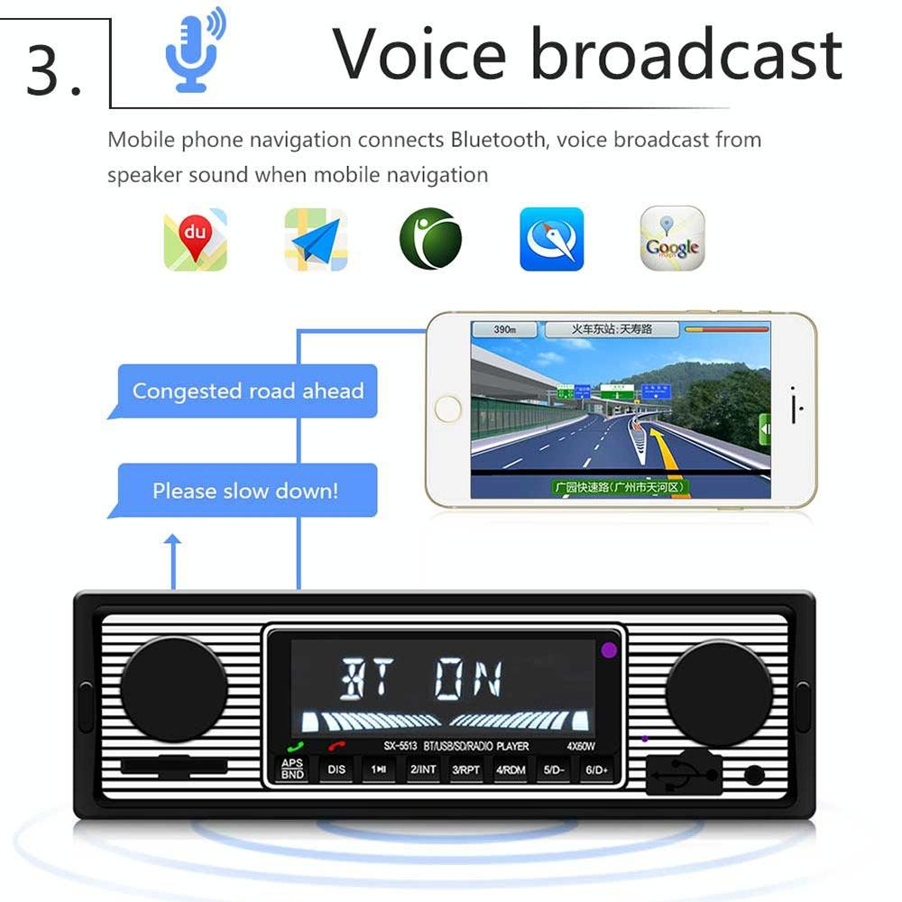 12V Car Mp3 Player With Bluetooth Fm Tf U Disk - Sx-5513 9