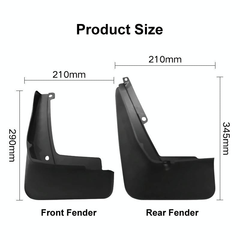 For Volkswagen Id.4X 2015-2023 4Pcs / Set Car Auto Soft Plastic Splash Flaps Fender Guard 3
