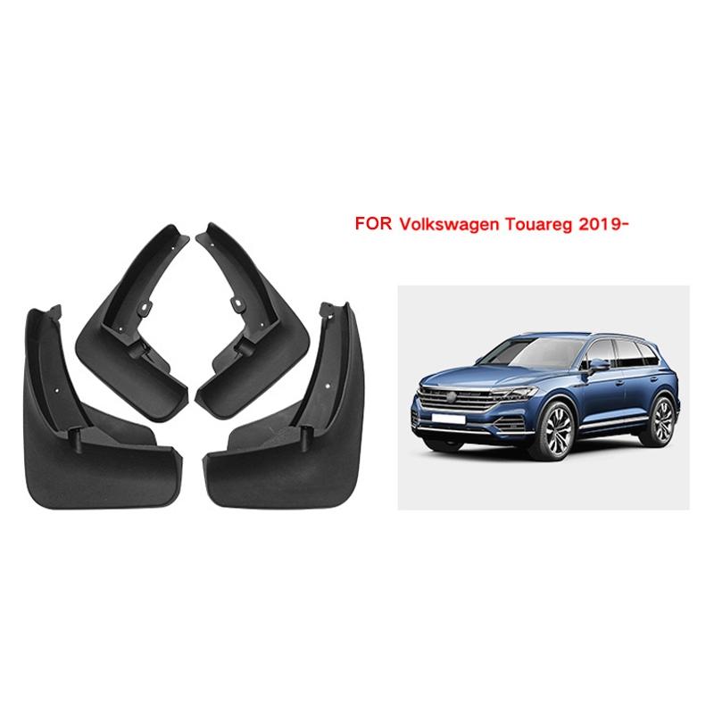 For Volkswagen Touareg 2019 4Pcs / Set Car Auto Soft Plastic Splash Flaps Fender Guard 3
