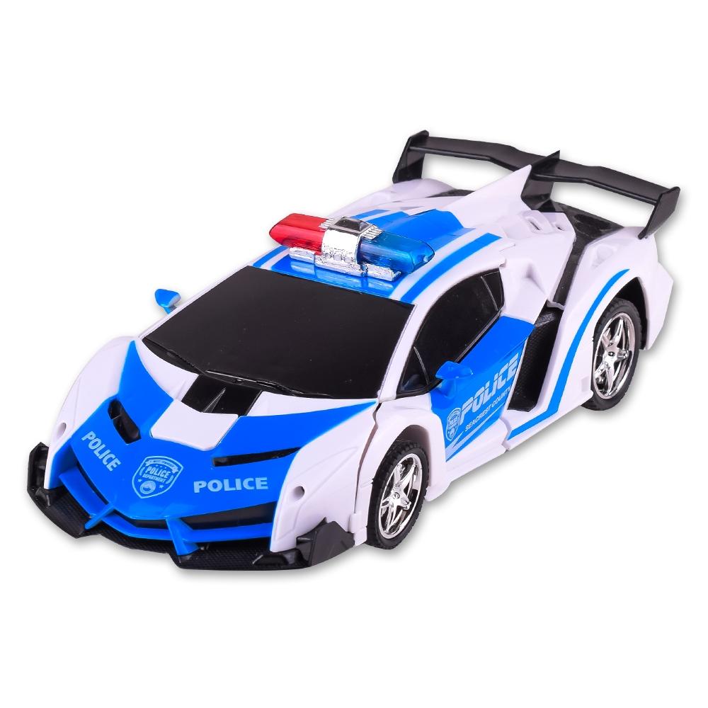 Remote Control Police Car - 4 Channels Deformable Toy 3