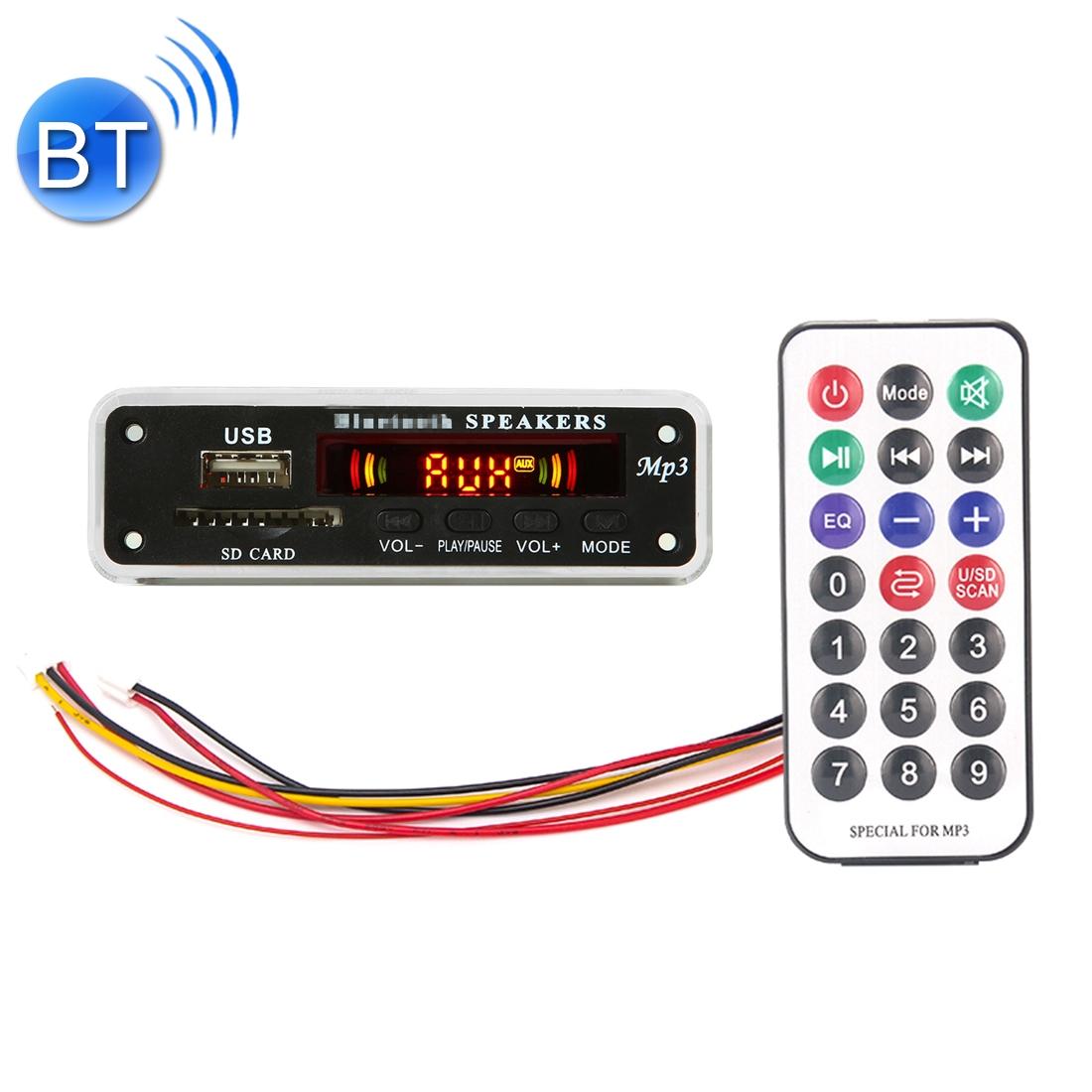 5V Car Audio Mp3 Player With Bluetooth & Remote - Fm Radio Sd / Usb 3